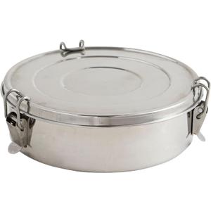IMUSA 1.5Qt Stainless Steel Flan Mold with Lid, Round Baking Pan for Flan, Cheesecake, Pudding, and Desserts, Silver