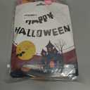 Pink Halloween Balloon Arch Kit,160 Pcs Purple Balloons with Cute Ghost Balloons,Happy Halloween Banner and Bat Wall Stickers,Ghost Balloon Arch Party Decorations for Girls Costume House