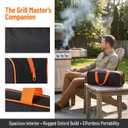 BBQ Tool Bag: Portable Grill Accessories Storage Tote for Grill Utensils Set, Large Capacity Oxford Tool Organizer for Outdoor Picnic, Camping & BBQ Party, 14.76 x 5.11 x 4.72 Inches