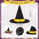 12 Pcs Mini Felt Witch Hats Mini Plush Toy Small Animal Handmade Wine Bottle Decor for Halloween Party Favors DIY Hair Accessories Crafts