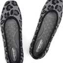 Frank Mully Womens Square Toe Flat Shoes Comfortable Knitted Flats Work Flats for Woman, 