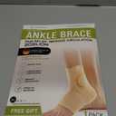 Ankle Brace Compression Support with Removable Fishnet Strap, 3D Knit Plantar Fasciitis Relief Achilles Tendonitis Brace, Ankle Compression Sleeve for Pain Relief & Injury Healing, Black/XL