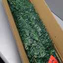 HOMCOM 6' Artificial Pencil Christmas Tree, Slim Xmas Tree with 390 Realistic Branch Tips and Plastic Stand, Green