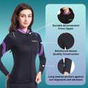 Wetsuit Top Men Women 2mm 3mm Neoprene Wetsuit Jacket Long Sleeve Wet Suit Tops Front Zip Warm Wets Suit Jackets Shirts Stretch for Snorkeling Swimming Surfing Scuba Diving Water Sport 4XL