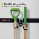 Rubbermaid FastTrack 2-Handle Hook (S Hook) Mounted Garage Storage and Space Saving Organization System Metallic Powder-Coated Steeel for Rakes/Brooms/Toys/Ladders