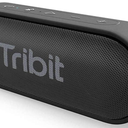 Tribit XSound Go Bluetooth Speaker, 16W Portable Wireless Speaker with Loud Sound, 24H Playtime, IPX7 Waterproof, Custom EQ, XBass, BT5.3, TWS Pairing, TypeC, Outdoor/Home/Travel/Beach/Shower (Black)