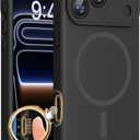 Miracase Magnetic for iPhone 17 Pro Max Case, Compatible with MagSafe, Integrated Silicone Camera Control Cover, 3.0mm Thicken Shockproof Drop Protection Phone Case for 17 ProMax, Black