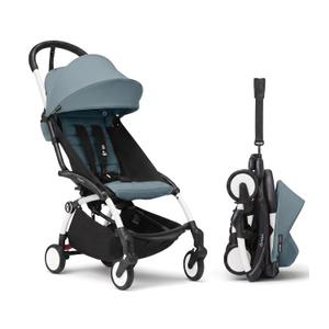Stokke YOYO3 Travel Stroller from 6 Months, Easy Fold, White/Aqua