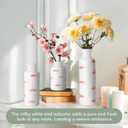 2 x Hallops Ceramic Flower Vases - Set of 3-3x10, 3x7.5, 3x5 inches - Unique Modern-Minimalist Home Vase - White Decorative Vases for Home Centerpieces - Aesthetic Decor for Bedroom, Tabletop, Entryway