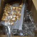 50 ml (1.7oz) Mini Small Glass Bottles With Leak Proof Gold Caps, Aluminum Lids, 24 Pack, For Liquor Alcohol Ginger Shots Samples Decorative