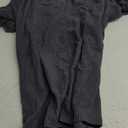 ZAFUL Men's Casual Button-Down Shirts Short Sleeve Striped Dress Shirts Button Down Tops L