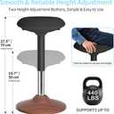 Adult Wobble Stool,Standing Desk Chair for Home Office,Walnut, 15.8"D x 15.8"W & 19.7"-27.5" Height Adjustable