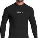 KMT Mens Wetsuit Top Long Sleeve 2mm Neoprene Shirt Zipperless (Large, Black)