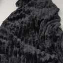 BEDELITE Fleece Throw Blanket for Couch - 300GSM Soft & Warm Fluffy Black Blanket, Decorative and Giftable Striped Blankets for Women, Men, 50"x60"