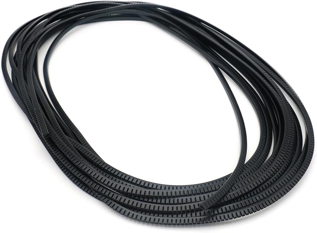 U-Shaped Flexible Sharp and Rough Edge Trim Protector, Push-in Edge Shield for Steel Panels, Wood Panels, Glass and Plastic Panels, Fits 0.03"-0.045" Thickness Edge, Black 32ft