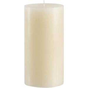 Mister Candle Non Scented Luxury 4 x 8 Pillar Candle, Hand Poured Ivory Unscented Candle for Home Decor, Premium Wax, Smokeless & Dripless, 160 Hour Burn Time