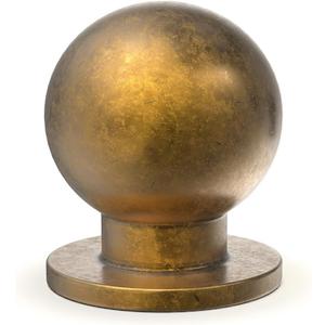 homdiy 10 Pack Antique Cabinet Knobs, Round Retro Brass Drawer Dresser Handles Ball Metal Kitchen Hardware for Cupboard, 1 Inch