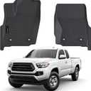 Auxko All Weather Floor Mats Fit for Toyota Tacoma 2026 2025 2024 Double & Access Cab XtraCab Front Row (Only for Automatic Include Hybrid and Gas) TPE Tacoma Accessory Odorless Anti-Slip Black