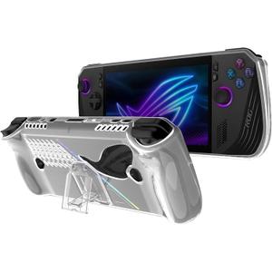 Miimall Protective Case for ROG Ally X 2024 Game Console,Slim Fit for Asus Rog Ally X Cover Case Kickstand, Shockproof Anti-Scratch Ultra Clear Case for ASUS ROG Ally X 2024 Accessories (Clear)