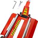 Upgraded Portable Effortless Tire Jack Tool with Roller Plate and Double Ramp, Removable Handle with Screw [Roller + Separate Ramp Version]