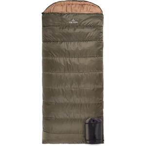 Teton Celsius XXL Sleeping Bag, Cold Weather Sleeping Bags for Adults and Kids, Camping Made Easy and Warm. Compression Sack Included, 35°F, 25°F, 0°F, 20°F Degree (Green (left zip))
