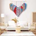 Amestrina Boho Tapestry for Bedroom, Boho Wall Decor for Bedroom, Large Wall Art for Living Room, Macrame Wall HangingWall Tapestry for Living Room (Red)