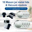 Mason Jar Vacuum Sealer Kit, Electric Sealer for Wide, Regular Mouth Mason Jars, Portable Vacuum Sealer for Jars, Birthday Gifts for Her, Gifts for Mom, Grandma