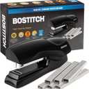 Bostitch Office Stapler Heavy Duty - 40 Sheet Stapler for Desk -Full-Strip - Includes 1260 Staples - Black