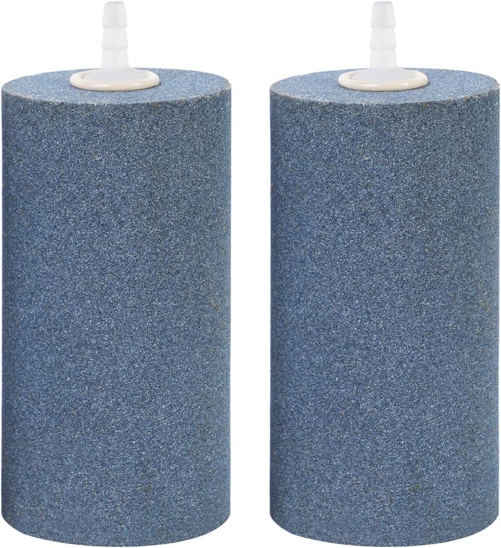 AQUANEAT Aquarium Air Stone 4x2 inch 2 Pack, Large Airstone, Aerator Bubble Diffuser, Air Pump Accessories for Aquariums, Hydroponic, Ponds and Fish Tanks