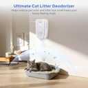 Cat Litter Deodorizer & Ozone Odor Eliminator, Pet Odor Eliminator Air Purifier for Home, Plug-in Litter Box Deodorizer for Strong Cat Urine & Poop Smell, 5 Modes for Cat Room, Kitchen, Toilet