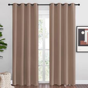 100% Blackout Shield Blackout Curtains for Bedroom 84 Inches Long, Back Tab/Rod Pocket Living Room Drapes, Thermal Insulated Blackout Curtains 2 Panels Set, 50" W x 84" L, Cream