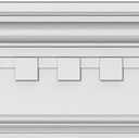 Endurathane Traditional Crosshead with Trim, & Dentil Trim, 53" Bottom Width x 56 7/8" Top Width x 7 1/4"H x 1"P, Factory Primed