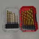 14Pcs Hex Shank HSS-G Brad Point Drill Bit Set for Wood, Double Flute Design for Fast Chip Removal, Perfect for Fine Woodworking & Cabinetry, Metric Sizes (3-10mm) with Storage Case