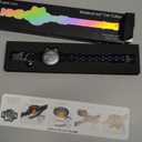 Waterproof Airtag Cat Collar, Breakaway Cat Airtag Collar with Luminous & Reflective Fish Pattern, Lightweight Kitten Collars for Apple Air tag, Hidden GPS Tracker Holder for Cats, Kittens(9-13") (Classic Black)