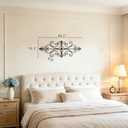 Sintosin Wrought Iron Wall Decor 45 x 18 In, Black, 45.1"L x 18.3"W