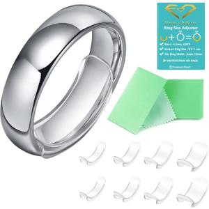 Invisible Ring Size Adjuster for Loose Rings Ring Adjuster Fit Wide Rings with Jewelry Polishing Cloth