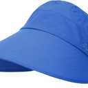 Rulala Fancy Sun Hats for Womens Wide Brim Visor UV Protection Hat for Beach Summer Packable Cap (Blue)