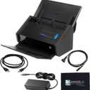 IX500 Scansnap Receipt Scanner -  USB High Speed Cloud Enabled Document & Photo Scanner for Mac & PC - ADF with Duplex Scanning w/ 16V, USB 3.0 Cable, Cloth