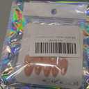 10 Pcs Medium Length Handamde Almond Press On Nails Reusable ABS Acrylic False Nails Set for Women (Size S) (Purple)