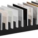 LEIFIDE 10 Slots Tile Board Display Rack Metal Tile Samples Organizer Display Stand Ceramic Sample Holder Stand for Vendors Retail Counter Retail Store Countertop