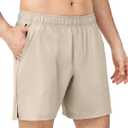 Separatec Men's Athletic Running Shorts Lightweight Breathable 7" with Zipper Pockets (XL)