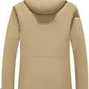TUAOVA Men's Winter Coats Thicken Parkas Waterproof Windproof Detachable Hood Long Padded Puffer Jacket (Beige, L)