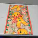 Artoid Mode Wood Gingerbread Candy Cane Christmas Table Runner, Seasonal Winter Kitchen Dining Table Decoration for Home Party Decor 13x90 Inch