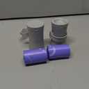 Ubbi Retractable On-the-Go Dirty Diaper Disposal Bag Dispenser for Baby Travel, Gray, 2 Pack