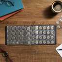 Juvale Coin Collection Book - 240-Pocket Organizer & Top-Flap Coin Album - Binder with Removable Pages for Quarter Collection - 8"x 6", Dark Blue