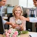 3 x Retirement Gift - Retirement Gifts for Women, Men - Retired Ornament - Retired Gifts for Coworker, Boss, Employee, Teacher, Nurse - Stained Glass Christmas Ornament Keepsake - Design A