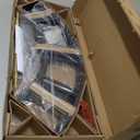 Oversized 48 inch Knocked-Down (KD) Wall Clock for Living Room Decor  Extra Large Silent Non-Ticking Modern Farmhouse Wall Clock, Decorative Metal Roman Numeral Clock, Black