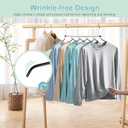 Clothes Hangers Space Saving Shirt Hangers, Lomrsiul Non Slip PVC Coating Multi Blouse Hangers Shirt Organizer for Closet Organizers and Storage for T Shirt Sweater Hoodie Coat Dress Black 4 Pack, 17.4 x 16.54 x 0.51 inches