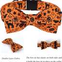 Lionet Paws Halloween Dog Collar with Bowtie - Cute Cotton Adjustable Fall Bowtie Dog Collar with Metal Buckle for Small Medium Large Dog Girl Boy Gift, L, Neck 16-24in
