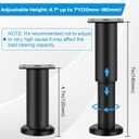 [Upgraded] Metal Adjustable Furniture Legs 4.7-7 inch, Heavy Duty Cabinet Legs Extension for Couch/Bed/Desk/Sofa/Table/Chair/Dresser, Replacement Legs for Furniture Set of 4 Black